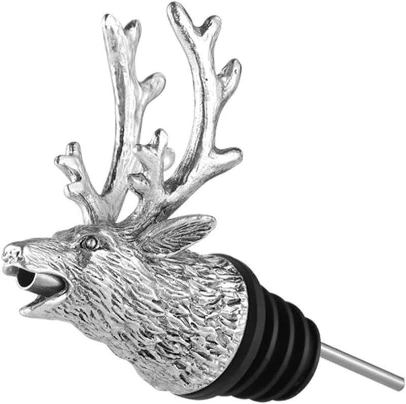 Happy Hour Majestic Stag Head Wine Pourer - Stopper, Aerator, and Perfect Pourer - Image 1